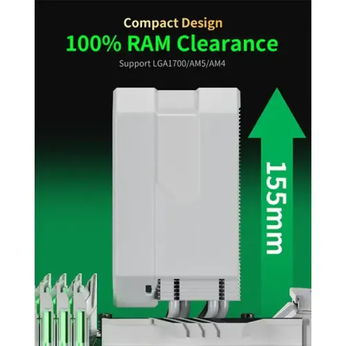 upHere UP1T4 CPU Air Cooler - White