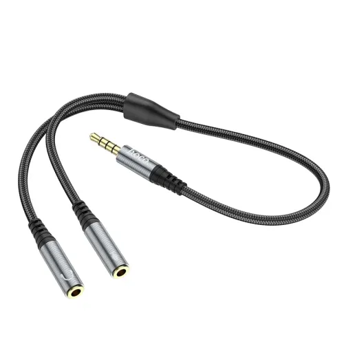 Hoco UPA21 one Male to Dual Female 3.5mm Splitter Audio Cable Hoco UPA21 one Male to Dual Female 3.5mm Splitter Audio Cable