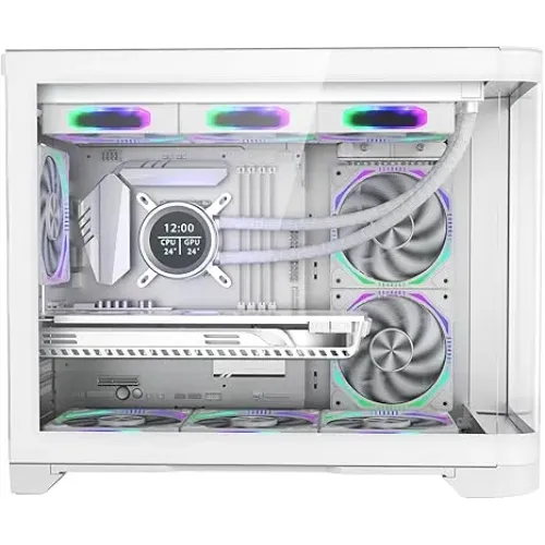 1STPLAYER UV6 M-ATX Mid Tower Gaming Casing White