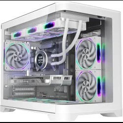 1STPLAYER UV6 M-ATX Mid Tower Gaming Casing White