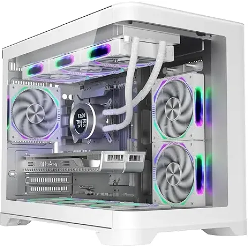 1STPLAYER UV6 M-ATX Mid Tower Gaming Casing White