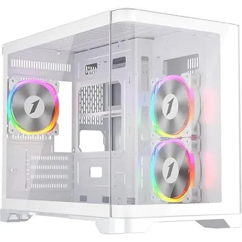1STPLAYER UV6 M-ATX Mid Tower Gaming Casing White