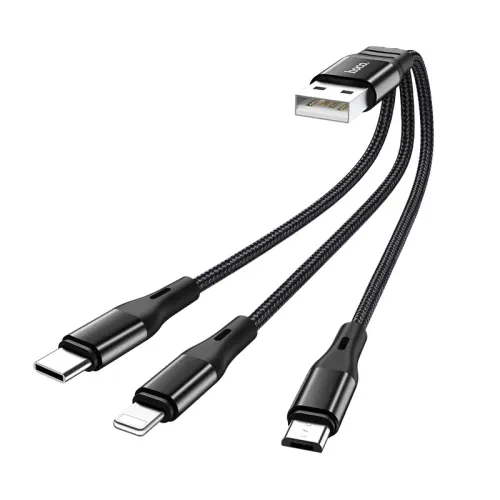 Hoco X47 Harbor 3-In-1 USB Charging Cable Hoco X47 Harbor 3-In-1 USB Charging Cable