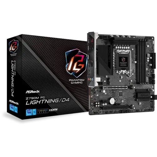 ASRock Z790M PG Lightning/D4 13th Gen & 12th Gen Micro ATX Motherboard