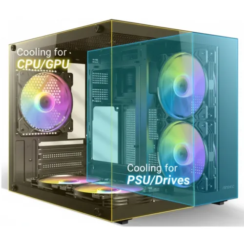 Antec VCX20M ARGB M-ATX Mini Tower Gaming Casing