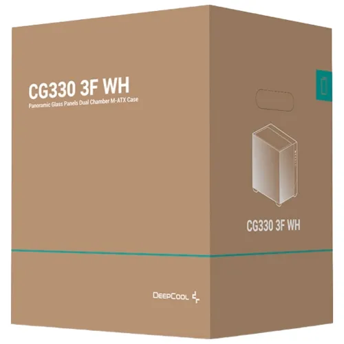 Deepcool CG330 3F WH Micro-ATX Compact PC Case