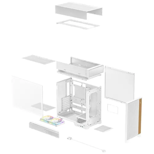 DeepCool CL660 WH ARGB Mid Tower ATX Computer Case