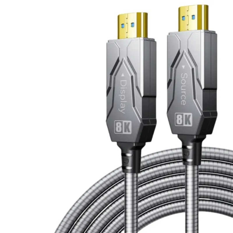 Dtech DT-HF8001K 1 Meter 8K HDMI Armor Fiber Optic Cable