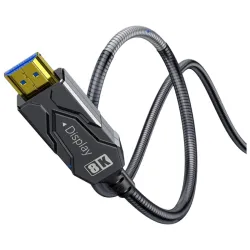 Dtech DT-HF8020KF 20 Meter 8K HDMI Armor Fiber Optic Cable With Waterproof Shell