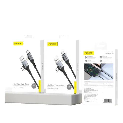 Foneng X92 60W 4-in-1 Fast Charging Cable