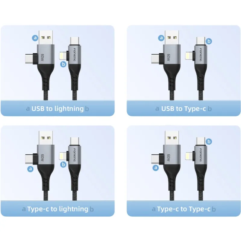 Foneng X92 60W 4-in-1 Fast Charging Cable