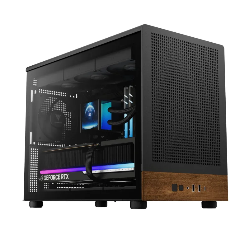 Gamdias ATHENA M4M WOOD mATX Mini Tower Gaming Casing