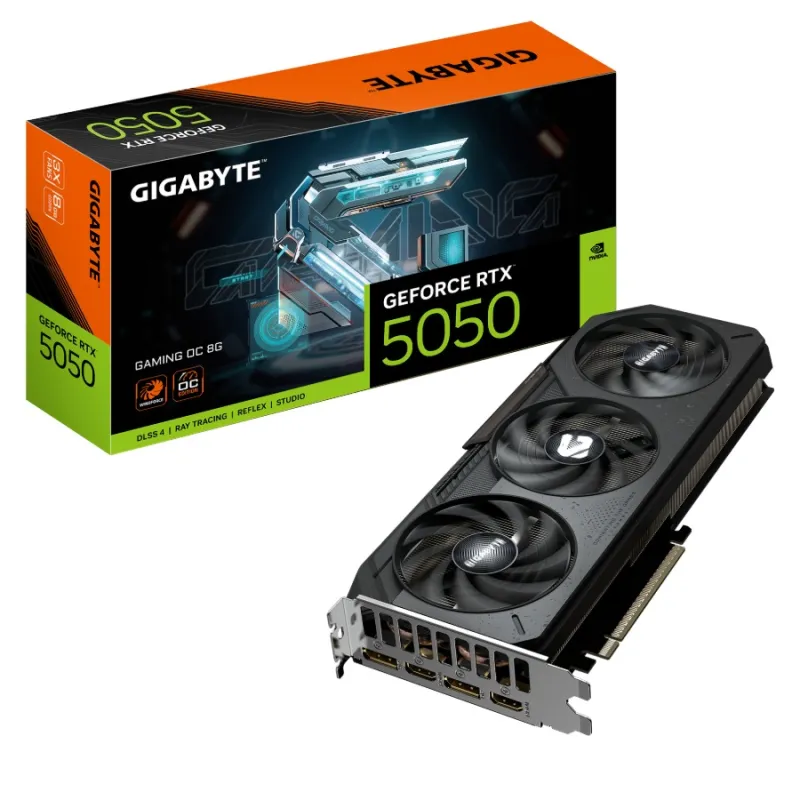 GIGABYTE GeForce RTX 5050 GAMING OC 8GB GDDR6 Graphics Card
