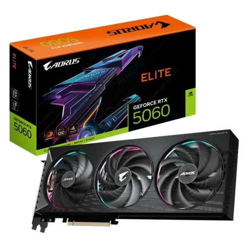 GIGABYTE AORUS GeForce RTX 5060 ELITE 8G GDDR7 Graphics Card
