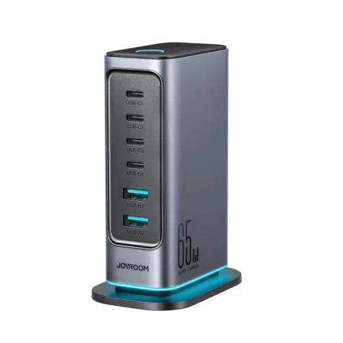 JOYROOM JR-TCM02 65W Gan Multi-port EU Plug Power Station