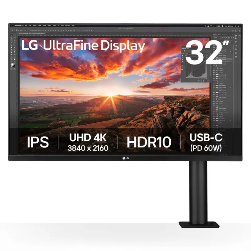 LG 32UN880K-B 32 inch 4K UHD Ergo IPS Monitor
