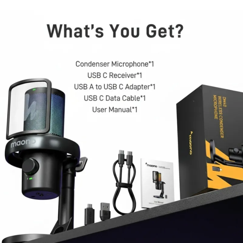Maono DM40 Pro Wireless Gaming Microphone