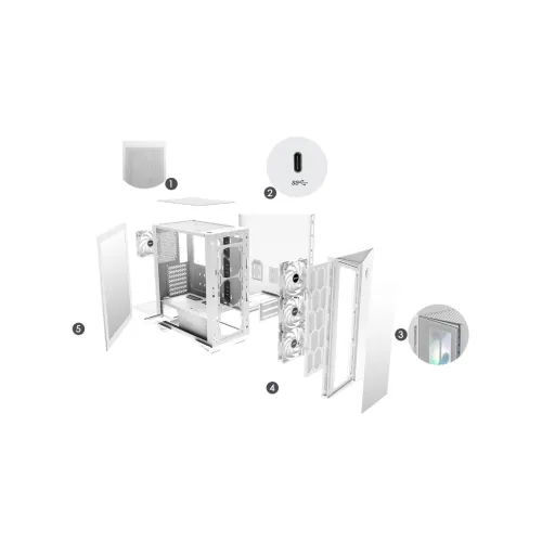 MSI MPG GUNGNIR 110R WHITE Mid-Tower Gaming Case