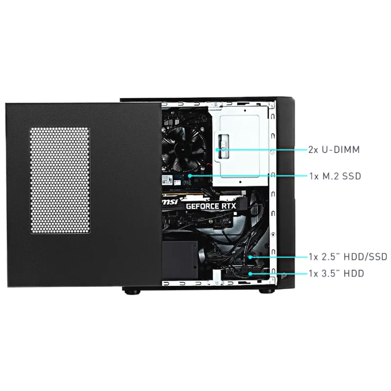 MSI PRO DP180 13th Gen Core i5 8GB RAM 512GB SSD Desktop PC With Monitor