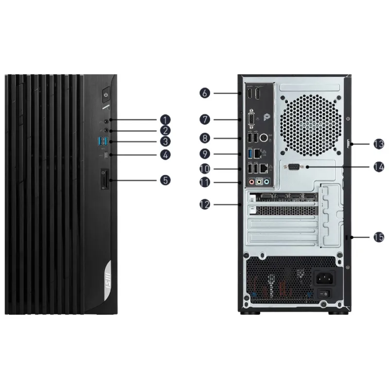 MSI PRO DP180 13th Gen Core i5 8GB RAM 512GB SSD Desktop PC With Monitor