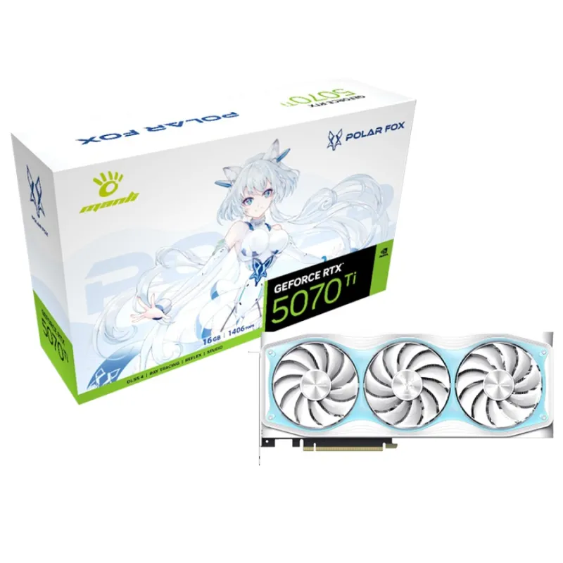 Manli Polar Fox GeForce RTX 5070 Ti OC 16GB GDDR7 Graphics Card