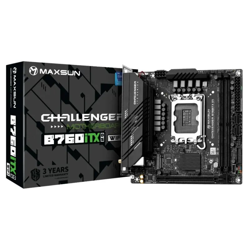 Maxsun Challenger B760ITX WiFi 6 DDR5 Mini-ITX Gaming Motherboard