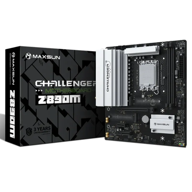 Maxsun Challenger Z890M Wi-Fi-6 DDR5 Intel Core Ultra LGA1851 Socket Motherboard