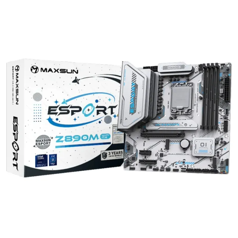 MAXSUN eSport Z890M WIFI ICE DDR5 Intel Z890 M-ATX Motherboard