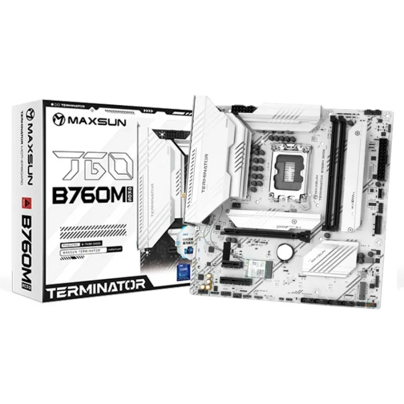Maxsun Terminator B760M GKD5 ICE DDR5 2.5G ATX Gaming Motherboard