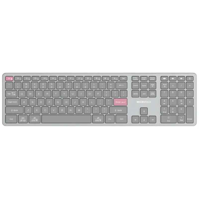 Micropack K-310W (Dual Mode) Grey Slim Keyboard