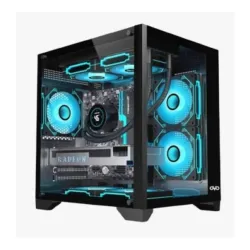 OVO F919-B Sea View 5 ARGB Infinity Fan Micro ATX Casing