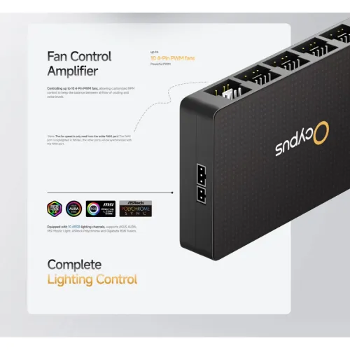 Ocypus DELTA EH10 PRO ARGB Controller up to 10 fan PWM