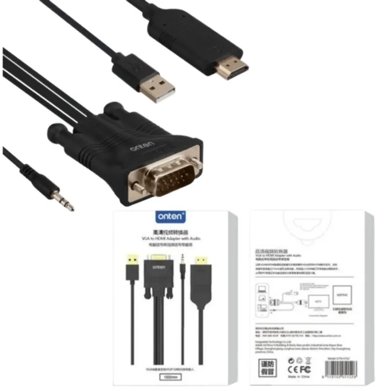Onten OTN-5152 Vga To Hdmi Cable