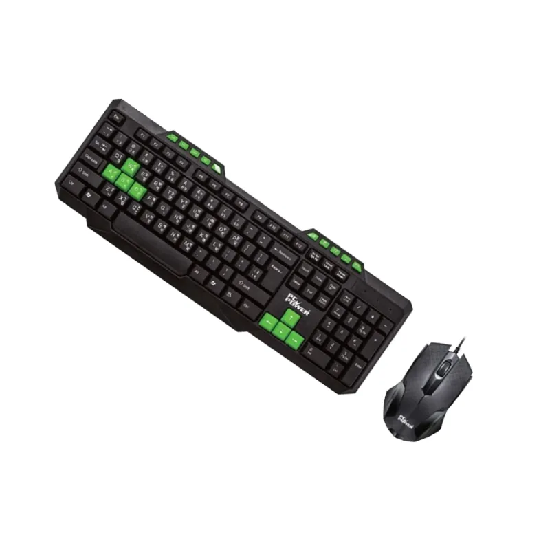 PC Power PGC303Y103 Wired Keyboard Mouse Combo with Bangla