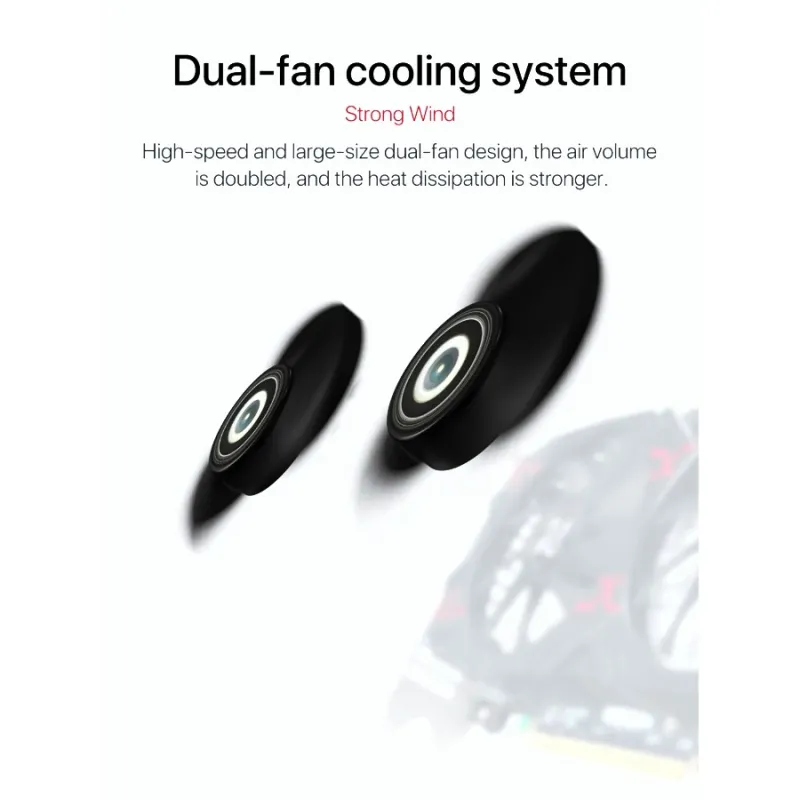 PELADN RX 5500 XT 8G GDDR6 Dual Fan Black Gaming Graphics Card