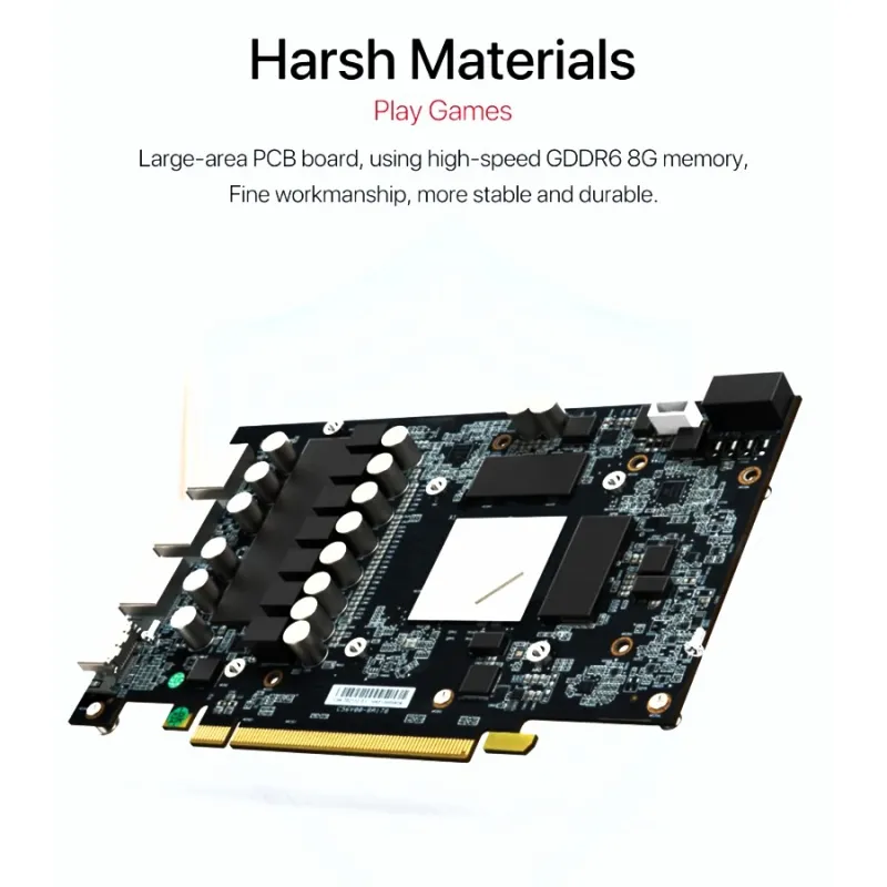 PELADN RX 5500 XT 8G GDDR6 Dual Fan White Gaming Graphics Card