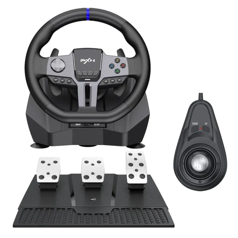 PXN V9 Gen2 Gaming Racing Wheel With Magnetic Pedals and Shifter