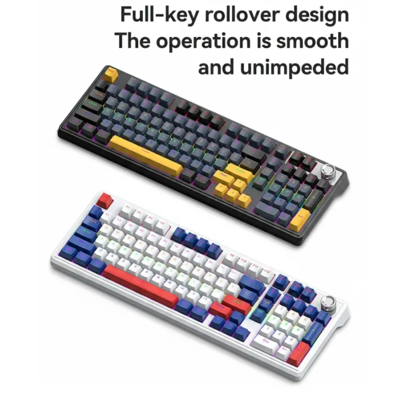 T-wolf T78 RGB Tri Mode (Red Switch) Black Mechanical Gaming Keyboard