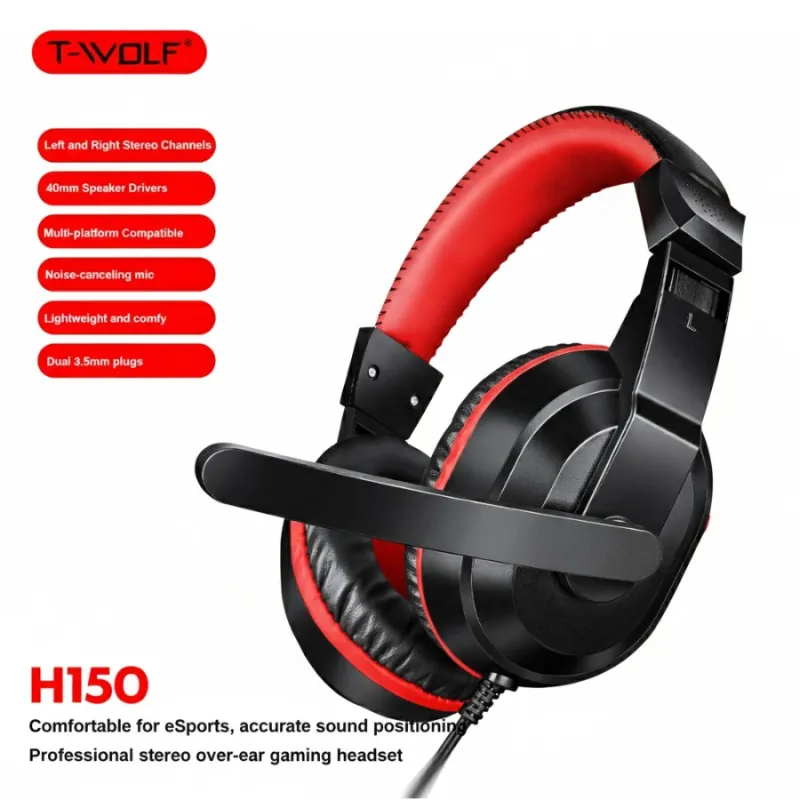 T-WOLF H150 Wired Gaming Headphone