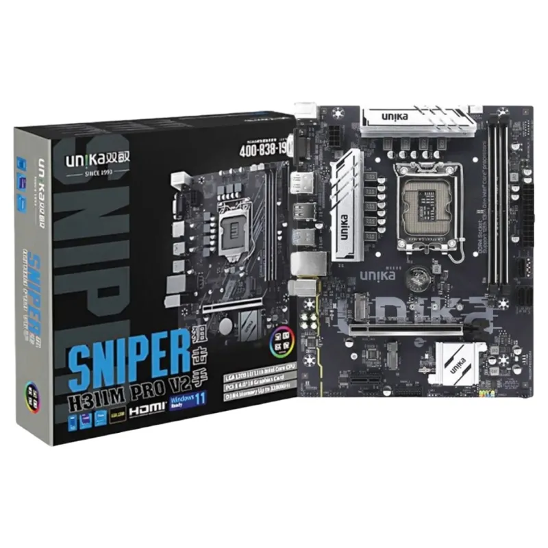 UNIKA UN-H311M VH DDR4 SNIPER 9th Gen Micro ATX Motherboard