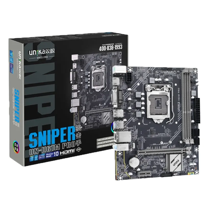UNIKA UN-H61M Pro Sniper DDR3 3rd Gen Micro ATX Motherboard