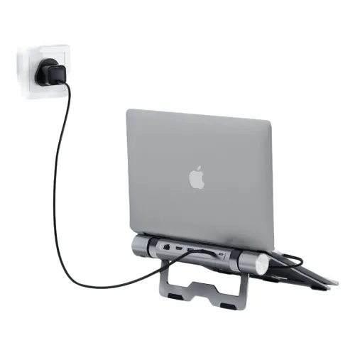 Vyvylabs Wisdom Series VHW06-GY Laptop Stand 6-in-1 Multifunctional HUB Docking Station
