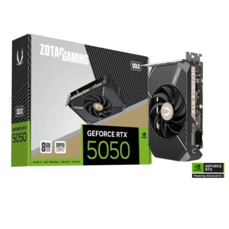 ZOTAC GAMING GeForce RTX 5050 SOLO 8GB GDDR6 Graphics Card