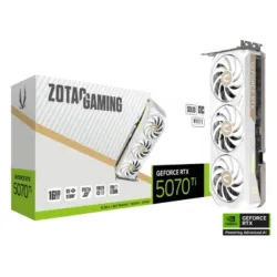 ZOTAC GAMING GeForce RTX 5070 Ti SOLID CORE OC White Edition 16GB GDDR7 Graphics Card