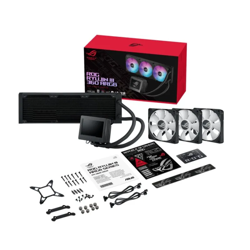 Asus ROG RYUJIN III 360 ARGB AIO 3.5" LCD Display Liquid CPU Cooler