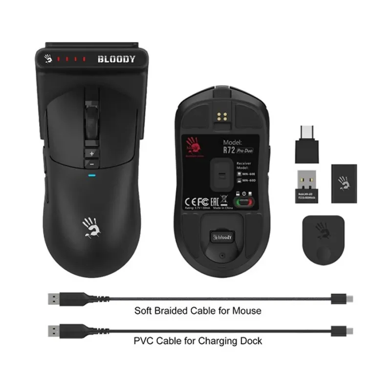 A4tech Bloody R72 Pro Duo Dual Mode Wireless Gaming Mouse