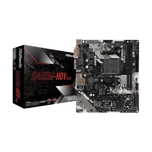 ASRock B450M-HDV R4.0 AMD Motherboard