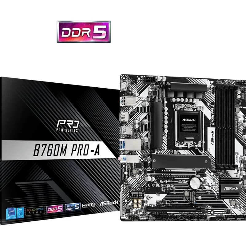 ASRock B760M Pro-A DDR5 Micro ATX Motherboard