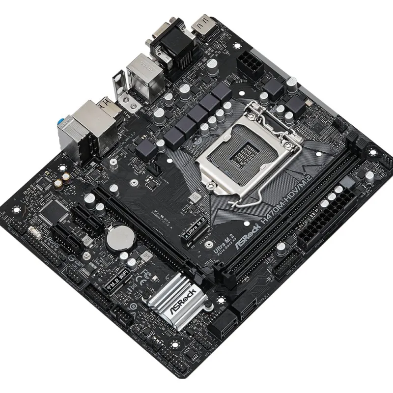 ASRock H470M-HDV/M.2 10th Gen Micro ATX Motherboard