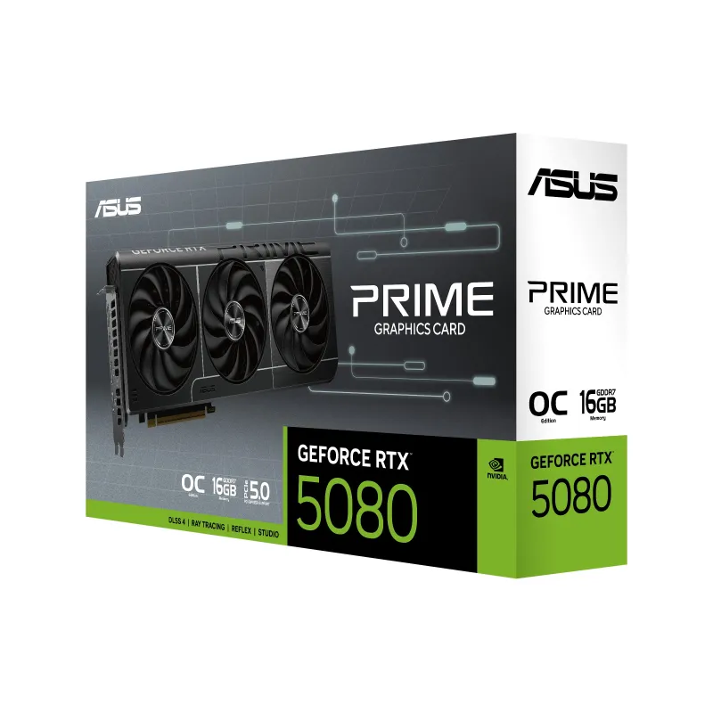 ASUS PRIME GeForce RTX 5080 16GB GDDR7 OC Edition Graphics Card